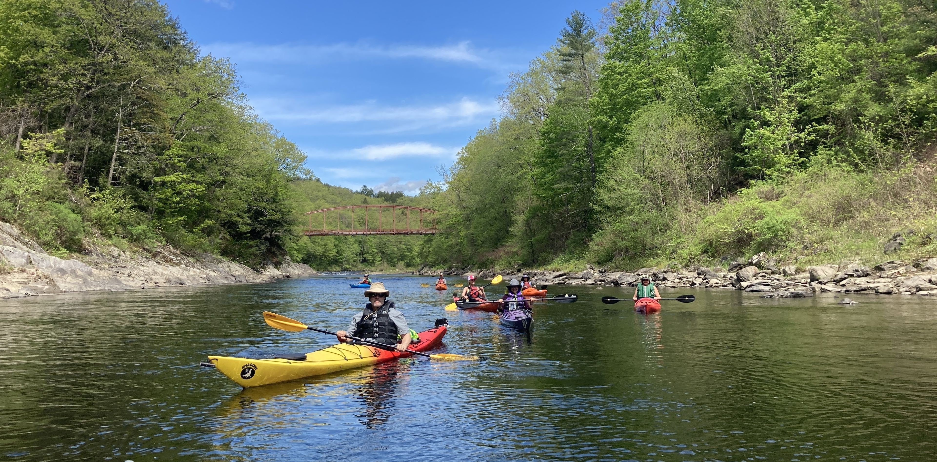 Guided kayaking on the Deerfield River in Massachusetts with Adventure East